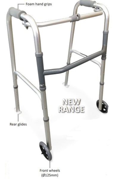 Folding Walking Frame with Wheels Basics - Daily Living Products