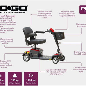 Pride Go-Go LX CTS 4 Wheel Scooter