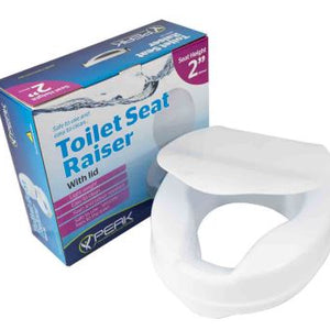 Peak Toilet Seat Raiser With Lid and Clips