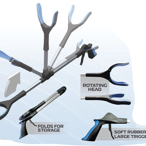 Folding Reacher with Multi Angle Soft Close Dual Action 32"
