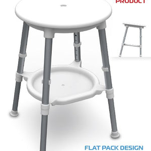 SPACE SAVER - ROUND SHOWER STOOL