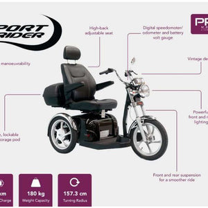 Pride Sport Rider Mobility Scooter