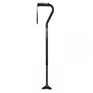 Hugo Walking Stick with Offset Handle and Quadpod Tip
