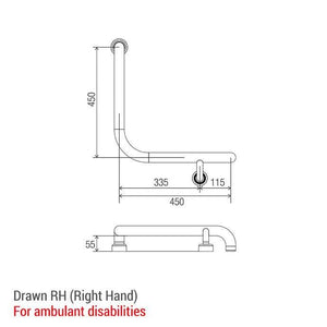 Con-serv Toilet Grab Rail HS Polish Supreme - Daily Living Products